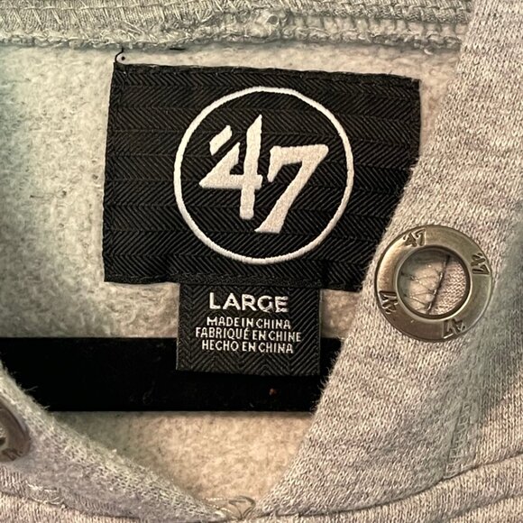 ’47 Brand Pittsburgh Penguins Gray Pullover Hoodie Size Large - Picture 4 of 4